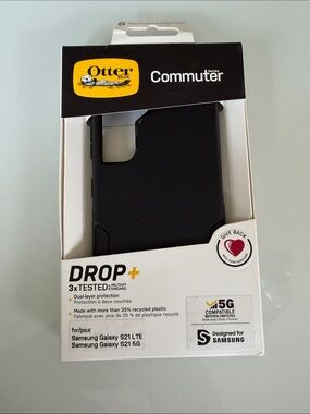 OtterBox Commuter Series Drop+ Case for Samsung Galaxy S21 LTE or 5G - Black